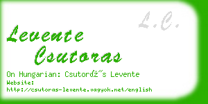 levente csutoras business card